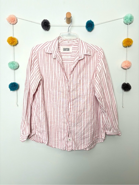 Grayson Tops - 🌟Grayson The Hero Button Up Pink Striped Shirt